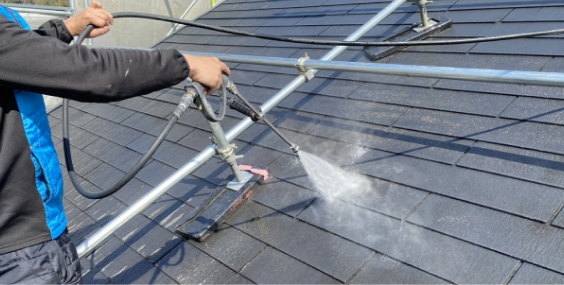 後発洗浄作業の様子