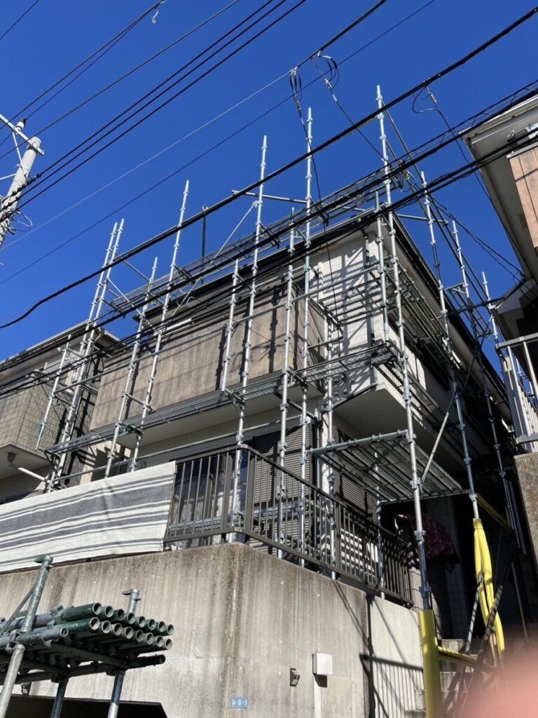 外壁塗装-神奈川県横浜市-足場