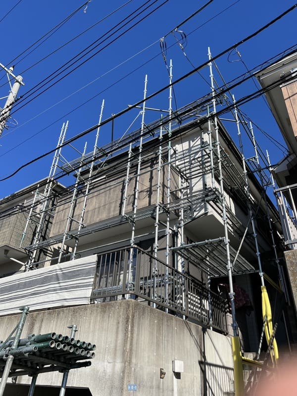 神奈川県横浜市_外壁塗装_現地調査_足場
