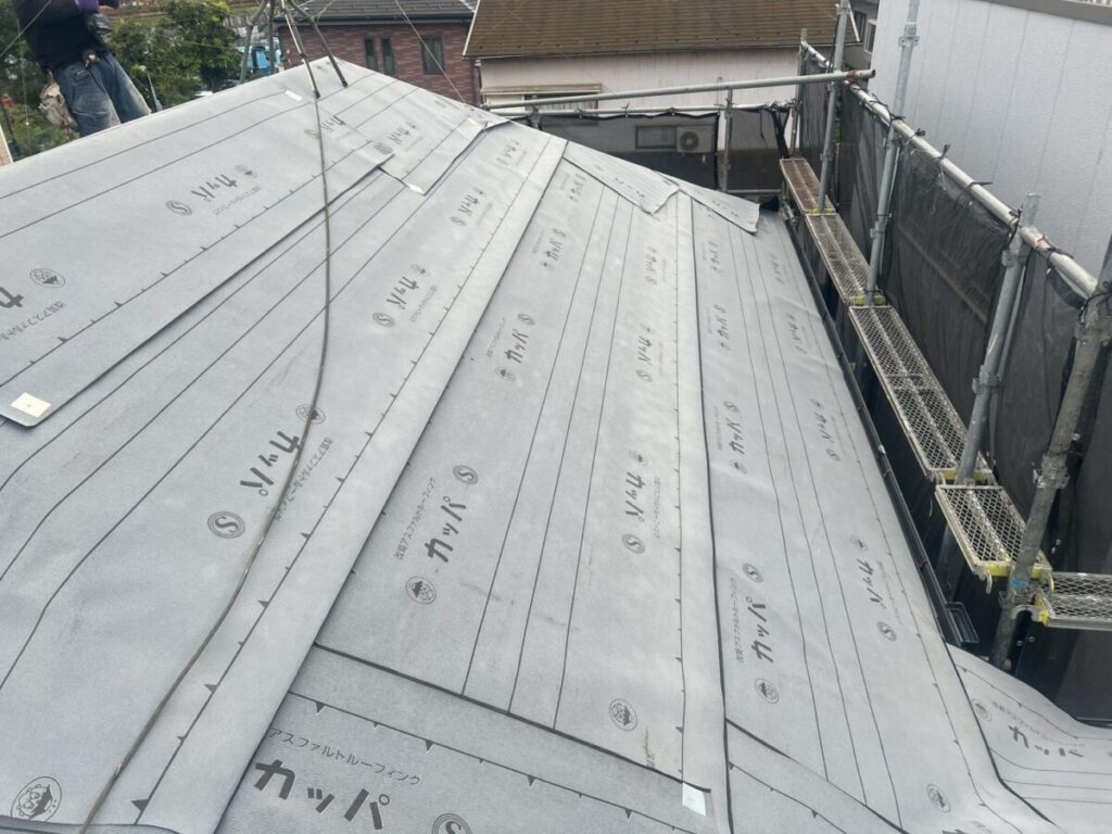 川崎市川崎区Y邸 シルキーG2ブラックカバー工事-ルーフィング